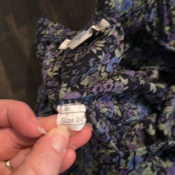 La Chemise Blue Floral Midi Skirt Size 24 - Picture 6 of 8